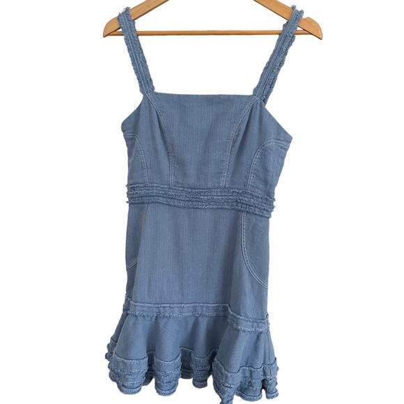 Alexis Dresses & Skirts - ALEXIS Judith Linen & Cotton Ruffled Mini Dress Fit & Flare Size Large